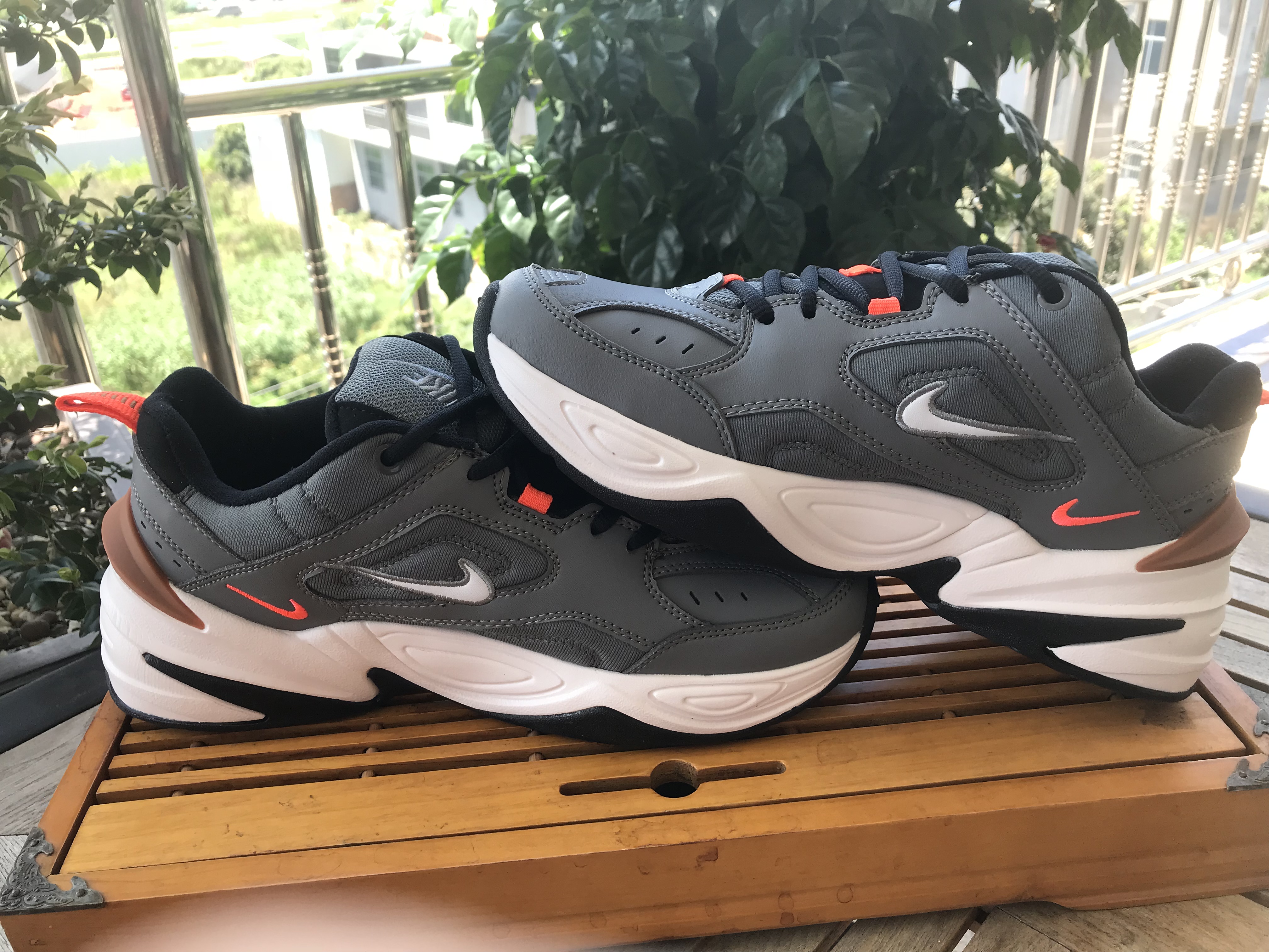 Men Nike Air M2K Tekno Grey Orange White